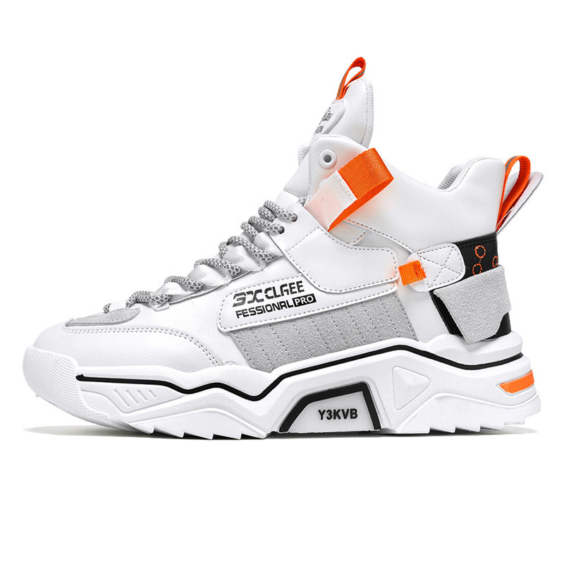 2021. aasta paksu tallaga meeste spordijalatsid vabaajajalatsid Sügisesoe moevärviga Sobivad kõrged kingad Meeste trendikad isakingad