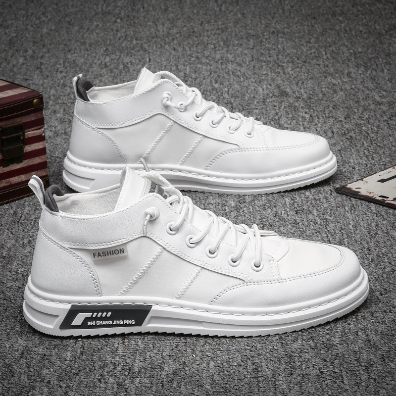 Ανδρικά μικρά λευκά παπούτσια 2021 Άνοιξη Νέα περιστασιακά, παντός τύπου παπούτσια καμβά, λαστιχένια ίσια παπούτσια για περπάτημα