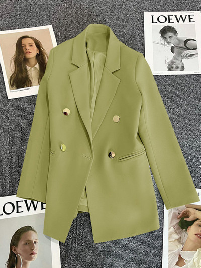Γυναικείο παλτό Νέα άνοιξη φθινόπωρο 2023 Κομψά μονόχρωμα μακρυμάνικα σακάκια κορεατικής μόδας Γυναικεία ρούχα με χαλαρή εφαρμογή
