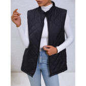 2023. aasta sügis ja talv, uus temperament, mitmekülgne pendeldamine, naiste riided, taskud, lukuga, ühevärviline pikkade varrukatega mantel