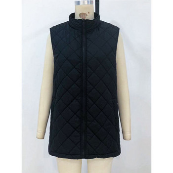 2023 Φθινόπωρο και Χειμώνας Νέα ιδιοσυγκρασία Ευέλικτο Γυναικεία ρούχα Commuter Splice Τσέπες Μονόχρωμο μακρυμάνικο παλτό με φερμουάρ