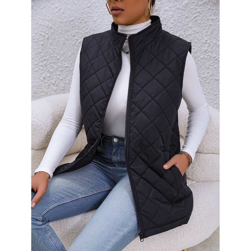 2023. aasta sügis ja talv, uus temperament, mitmekülgne pendeldamine, naiste riided, taskud, lukuga, ühevärviline pikkade varrukatega mantel