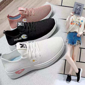 Γυναικεία ίσια παπούτσια με στρογγυλή κεφαλή Διχτυωτό παπούτσι για τρέξιμο Γυναικεία αθλητικά παπούτσια με μαλακή σόλα Επίπεδα παπούτσια για περπάτημα Εξαιρετικά ελαφριά βουλκανιζέ παπούτσια Mujer