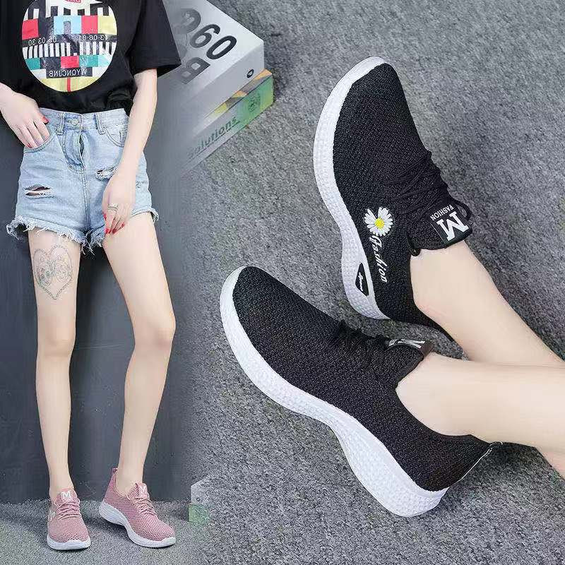 Γυναικεία ίσια παπούτσια με στρογγυλή κεφαλή Διχτυωτό παπούτσι για τρέξιμο Γυναικεία αθλητικά παπούτσια με μαλακή σόλα Επίπεδα παπούτσια για περπάτημα Εξαιρετικά ελαφριά βουλκανιζέ παπούτσια Mujer