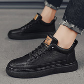 Ανδρικά παπούτσια από καμβά 2023 Νέα άνοιξη επίπεδη, χοντρή σόλα casual, αντιολισθητική άνετα, ευέλικτα, αναπνεύσιμα ανδρικά παπούτσια