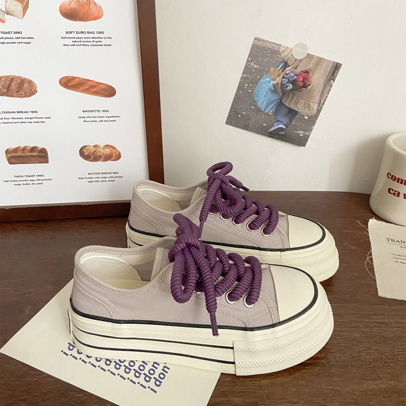 Ležérne papuče, šnurovacie plátené topánky pre ženy, hrubé tenisky na platforme, letné trendy 2023, okrúhla špička, všestranné mokasíny