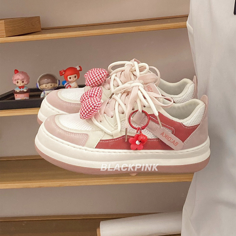 SHANPA Bow Roosad kingad Uued 2023. aasta suvi Korea mood mitmekülgne võrk, hingav vabaaja lahtine originaalkujundus Zapatillas Mujer