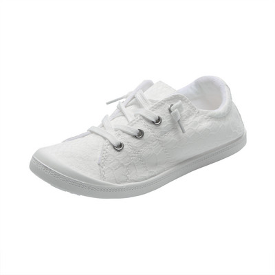 Naiste lõuendist kingad Vulkaniseerivad pehmed naiste sügispüksid Lamedad vabaajajalatsid õues mugavad hingavad tossud suures suuruses