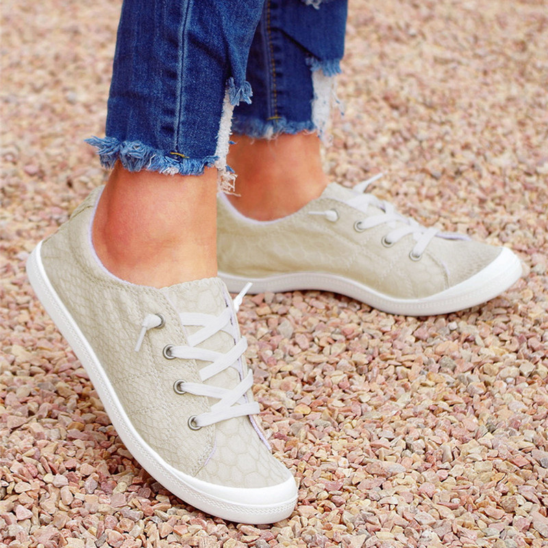 Naiste lõuendist kingad Vulkaniseerivad pehmed naiste sügispüksid Lamedad vabaajajalatsid õues mugavad hingavad tossud suures suuruses