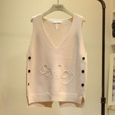 Πλεκτό με λαιμόκοψη Γυναικείο γιλέκο 2022 Άνοιξη φθινόπωρο Νέα μόδα μανίκια V λαιμόκοψη πλεκτά γιλέκα Γυναικεία πουλόβερ πουλόβερ μπλούζες