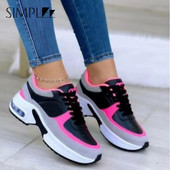 2023. Tenisice s platformom Prozračne kožne cipele na vezanje u različitim bojama za žene Ležerne ženske cipele od vulkaniziranog materijala Zapatillas De Mujer