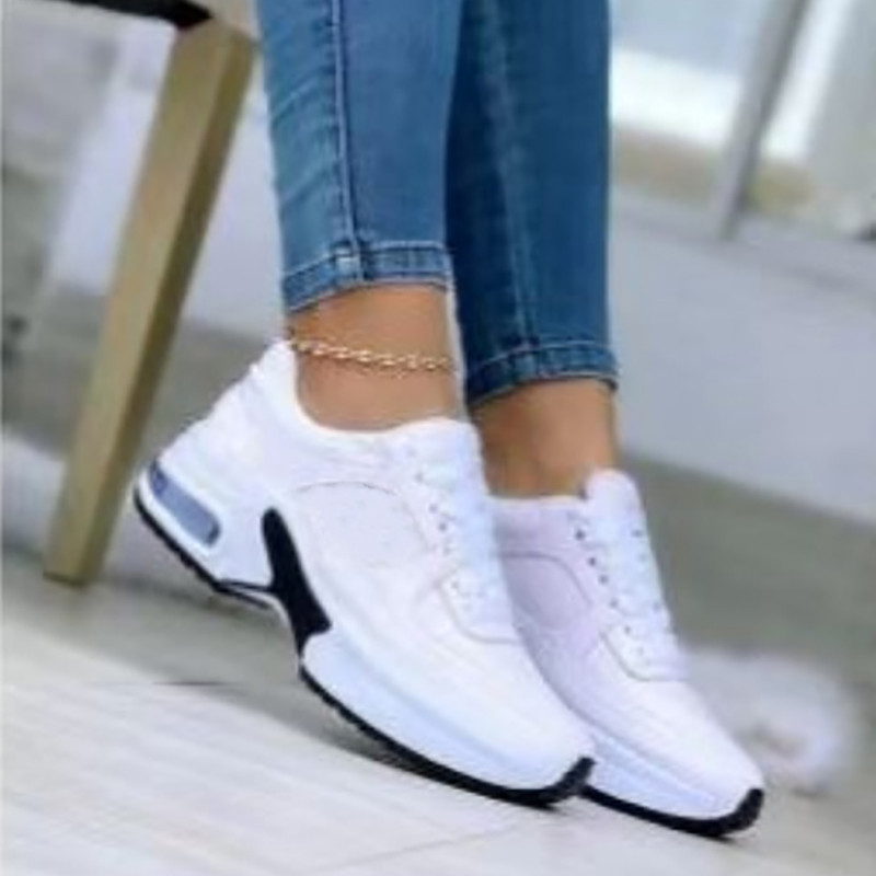 2023. Tenisice s platformom Prozračne kožne cipele na vezanje u različitim bojama za žene Ležerne ženske cipele od vulkaniziranog materijala Zapatillas De Mujer