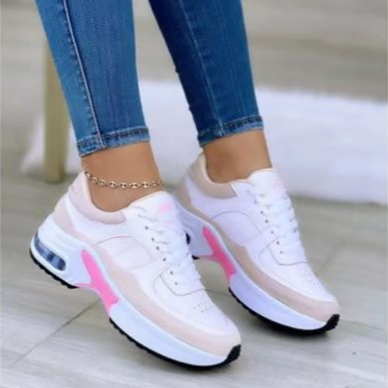 2023. Tenisice s platformom Prozračne kožne cipele na vezanje u različitim bojama za žene Ležerne ženske cipele od vulkaniziranog materijala Zapatillas De Mujer