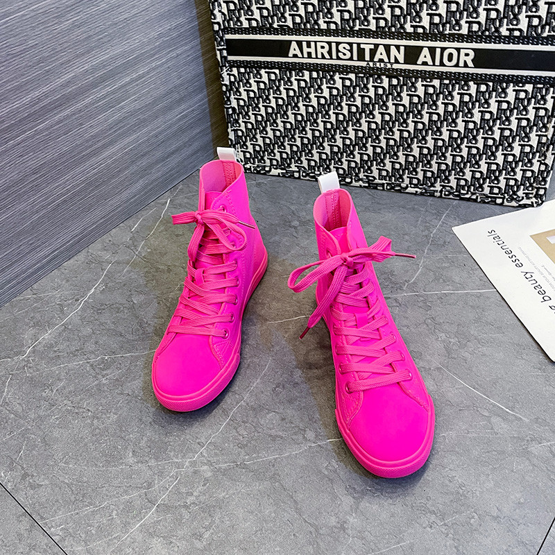 2022. aasta kevadine naistemood Vulkaniseeritud kingad Naiste tossud Uued retrohõngulised lõuendist kingad Lamedad moed, mugavad kõrged kingad naistele