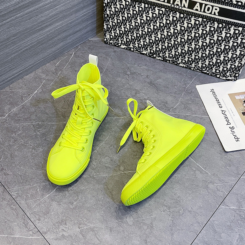 2022. aasta kevadine naistemood Vulkaniseeritud kingad Naiste tossud Uued retrohõngulised lõuendist kingad Lamedad moed, mugavad kõrged kingad naistele