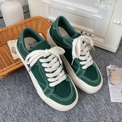 Ανοιξιάτικο φθινόπωρο 2023 Γυναικεία παπούτσια από καμβά χαμηλά κορεάτικα παπούτσια που αναπνέουν καθημερινά Μόδα Μικρά λευκά παπούτσια Γυναικεία παπούτσια