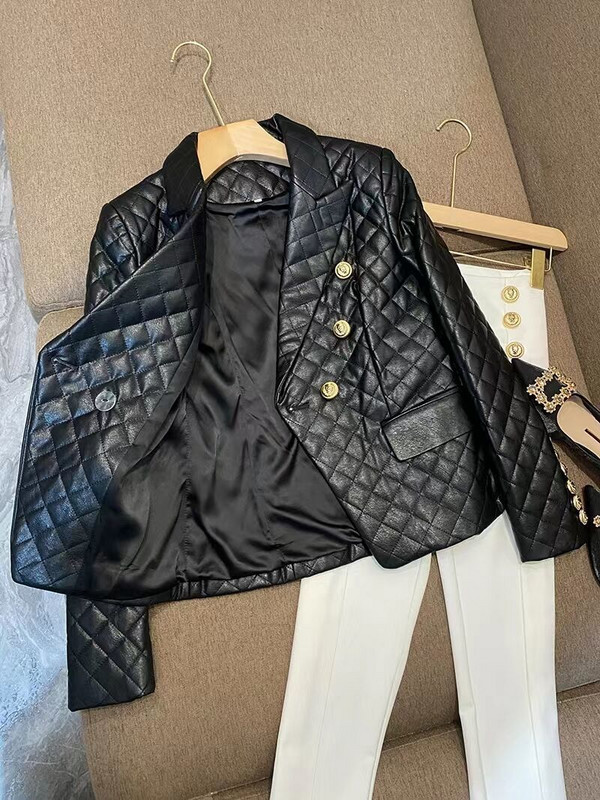 Tinomiswa ühevärvilised vabaaja bleiserid naiste sälkidega pikkade varrukatega nööbiga bleiser High Street Fashion põhilised sügistalveülikonnad