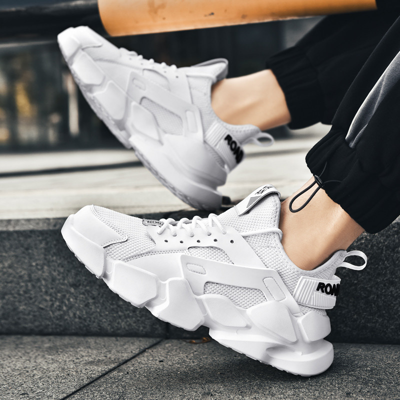 2023. aasta meeste kõrge ülaosaga moodsad tossud, platvorm, mugavad meeste vabaajajalatsid õues, libisemiskindlad hingavast võrgust tossud, paksud kingad