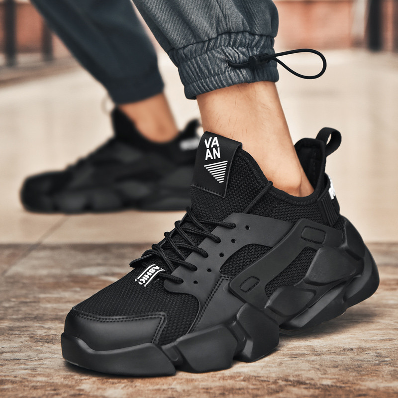 2023. aasta meeste kõrge ülaosaga moodsad tossud, platvorm, mugavad meeste vabaajajalatsid õues, libisemiskindlad hingavast võrgust tossud, paksud kingad