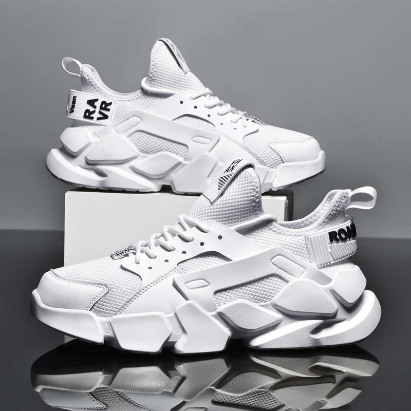 2023. aasta meeste kõrge ülaosaga moodsad tossud, platvorm, mugavad meeste vabaajajalatsid õues, libisemiskindlad hingavast võrgust tossud, paksud kingad