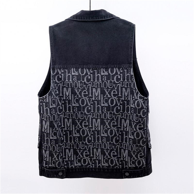 2023. aasta uus kevadine sügise tõmblukk, suur tasku, lahtine teksavest naiste mood, varrukateta teksavest, naiste jakid