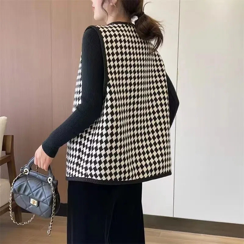 Naiste vestid, mantlid, kevad-sügis 2023, uus korea hagijas, varrukateta tviidvest, jakid, naiste topid, ülerõivad