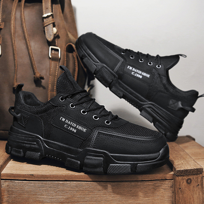 Muške cipele Mrežaste prozračne ležerne tenisice s platformom na vezanje Muške radne cipele za vanjske aktivnosti Muške vulkanizirane cipele Zapatillas De Hombre