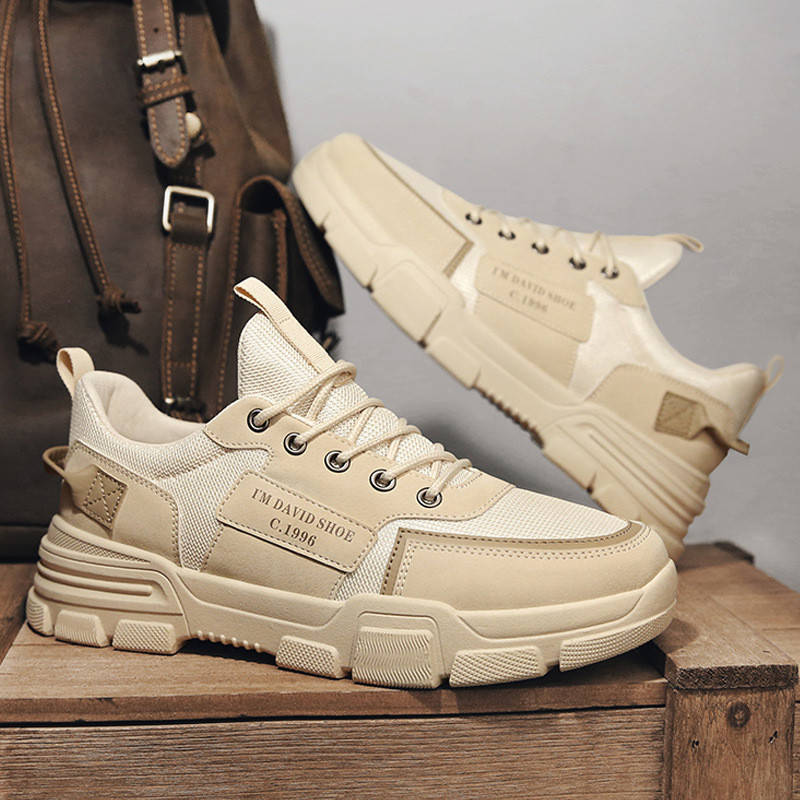 Muške cipele Mrežaste prozračne ležerne tenisice s platformom na vezanje Muške radne cipele za vanjske aktivnosti Muške vulkanizirane cipele Zapatillas De Hombre