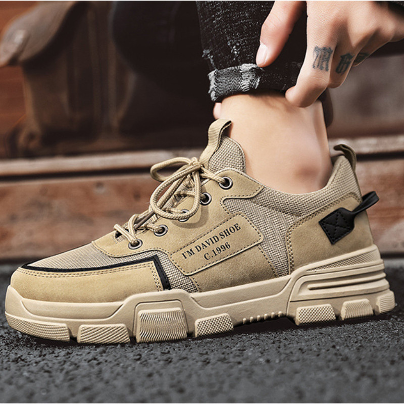 Muške cipele Mrežaste prozračne ležerne tenisice s platformom na vezanje Muške radne cipele za vanjske aktivnosti Muške vulkanizirane cipele Zapatillas De Hombre