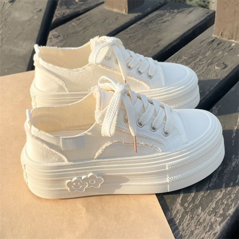 Καλοκαίρι 2023 Νέα Little White παπούτσια για κορίτσια, ευέλικτο και περιστασιακό σχέδιο, παπούτσια από καμβά που αναπνέουν για γυναίκες