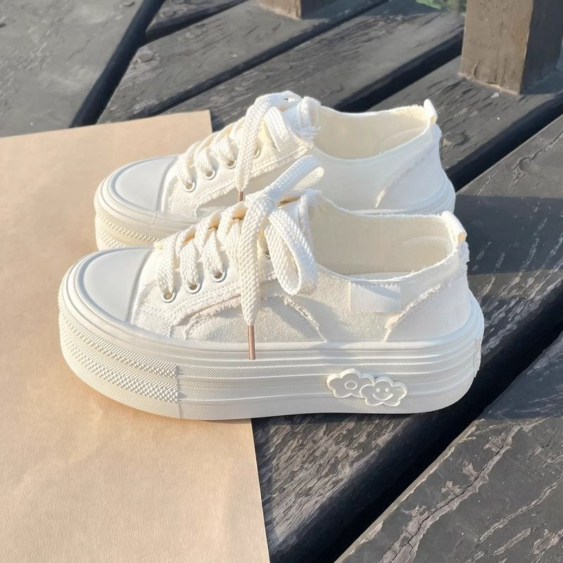 Καλοκαίρι 2023 Νέα Little White παπούτσια για κορίτσια, ευέλικτο και περιστασιακό σχέδιο, παπούτσια από καμβά που αναπνέουν για γυναίκες