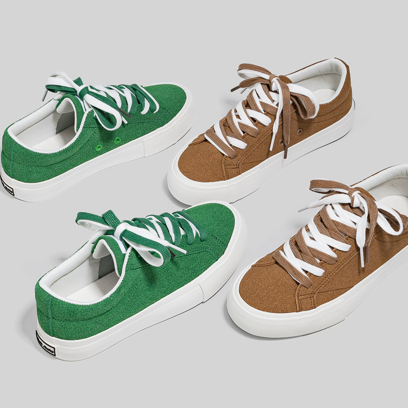 Άνοιξη και Καλοκαίρι 2023 Νέα Πράσινα Casual Παπούτσια από καμβά Γυναικεία παγωμένα casual γυναικεία αθλητικά παπούτσια Φοιτητικό μοντέρνο παπούτσι με χοντρή σόλα