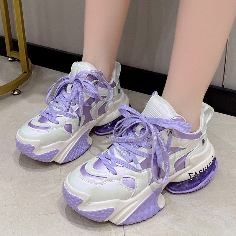 Νέο Air Cushion Μόδα Χοντρό Αθλητικά Παπούτσια Αναπνεύσιμη Πλατφόρμα Αθλητικά Παπούτσια Γυναικεία Δαντέλα Χοντρή Σόλα Casual Παπούτσια Zapatillas Mujer