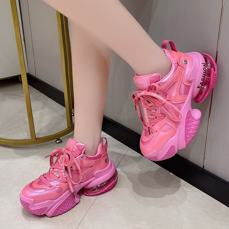 Νέο Air Cushion Μόδα Χοντρό Αθλητικά Παπούτσια Αναπνεύσιμη Πλατφόρμα Αθλητικά Παπούτσια Γυναικεία Δαντέλα Χοντρή Σόλα Casual Παπούτσια Zapatillas Mujer