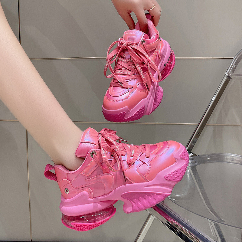 Νέο Air Cushion Μόδα Χοντρό Αθλητικά Παπούτσια Αναπνεύσιμη Πλατφόρμα Αθλητικά Παπούτσια Γυναικεία Δαντέλα Χοντρή Σόλα Casual Παπούτσια Zapatillas Mujer