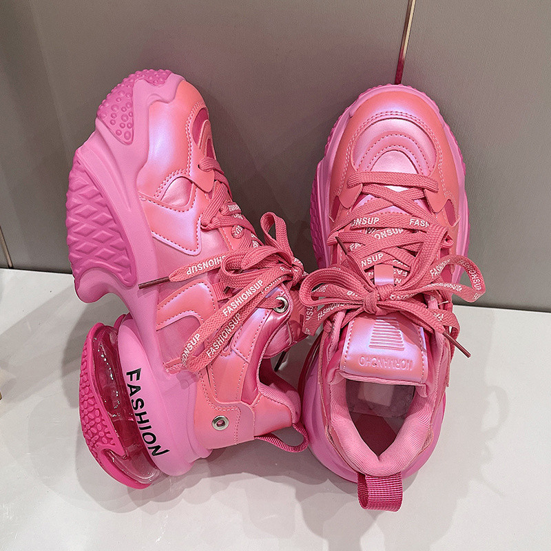 Νέο Air Cushion Μόδα Χοντρό Αθλητικά Παπούτσια Αναπνεύσιμη Πλατφόρμα Αθλητικά Παπούτσια Γυναικεία Δαντέλα Χοντρή Σόλα Casual Παπούτσια Zapatillas Mujer