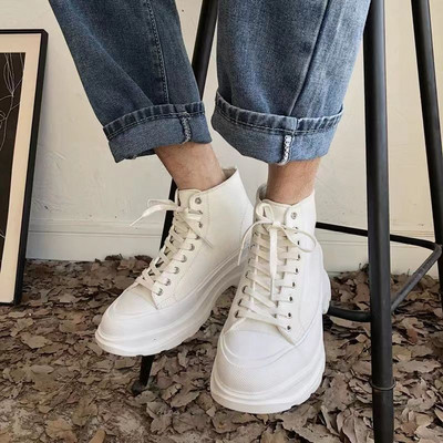 Platnene cipele Ženske prozračne tenisice Sportske cipele s platformom za žene Ležerne vulkanizirane cipele Ravne cipele Visoke cipele Zapatos Mujer Q287