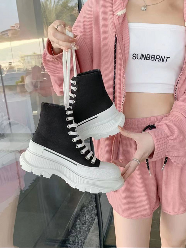 Platnene cipele Ženske prozračne tenisice Sportske cipele s platformom za žene Ležerne vulkanizirane cipele Ravne cipele Visoke cipele Zapatos Mujer Q287