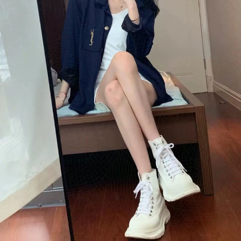 Platnene cipele Ženske prozračne tenisice Sportske cipele s platformom za žene Ležerne vulkanizirane cipele Ravne cipele Visoke cipele Zapatos Mujer Q287