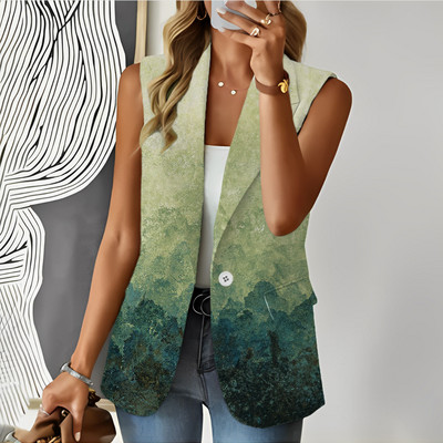 2023 Εκτύπωση Γυναικεία Γιλέκα Παλτό Casual 3D Ψηφιακή Εκτύπωση Μπλούζες Γυναικεία Κομψά Γιλέκο Street Party Εξωτερικά Ρούχα