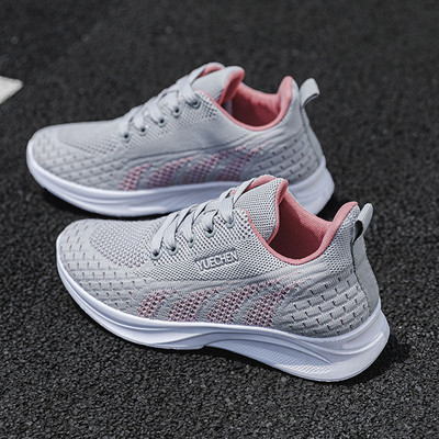 Ανοιξιάτικα και φθινοπωρινά νέα αθλητικά παπούτσια Γυναικεία δικτυωτά αναπνεύσιμα φορητά παπούτσια για τρέξιμο με μαλακό κάτω μέρος, αντιολισθητικά, casual loafers