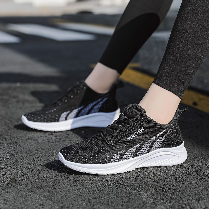 Ανοιξιάτικα και φθινοπωρινά νέα αθλητικά παπούτσια Γυναικεία δικτυωτά αναπνεύσιμα φορητά παπούτσια για τρέξιμο με μαλακό κάτω μέρος, αντιολισθητικά, casual loafers