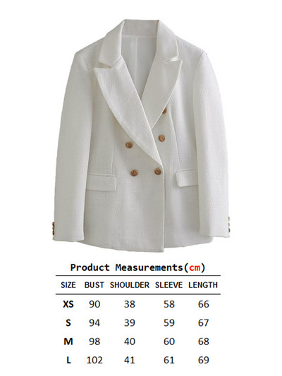 BlingBlingee 2023 Ανοιξιάτικο χοντρό γυναικείο μπουφάν Traf με μεταλλικό κουμπί με μακρυμάνικο παλτό γραφείου Slim Blazer Γυναικεία τοπ πανωφόρια