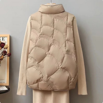 2023Νέο Φθινοπωρινό Χειμώνα πουπουλένιο Βαμβακερό γιλέκο Γυναικείο γιλέκο μανίκια Parka Ζεστό κοντό παλτό Γυναικείο casual πανωφόρι Γυναικεία μπλουζάκια