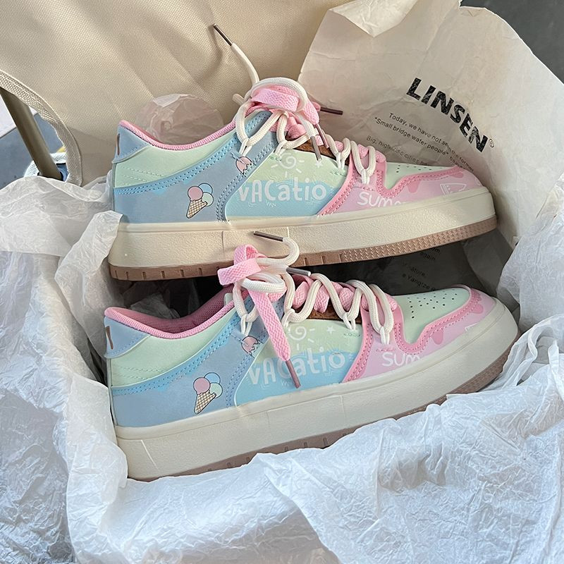 SHANPA värvilised plokkjalatsid naistele Korea moe, üliõpilaste vabaaja kõik sobilikud tossud High Street Suurendatud Zapatillas Mujer