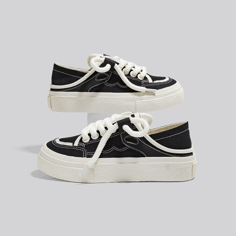 HOPUS Ljetne cipele za žene 2023. Nove modne cipele na vezanje Bijele vulkanizirane cipele Prozračne platnene tenisice Ženske plitke