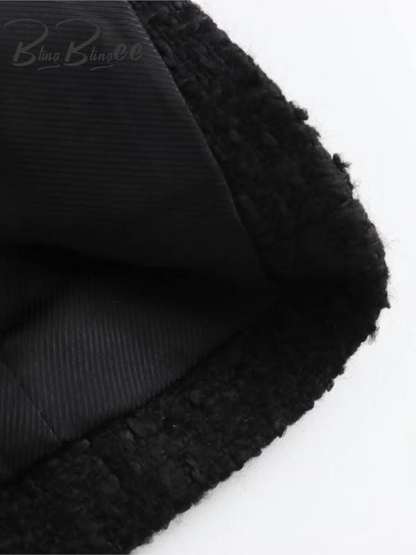 BlingBlingee must naiste tviidjakk Traf 2023 talvine paks pikkade varrukatega metallist nööbid õhuke kontoribleiser naiste mantel naiste topp