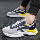 2023. aasta uued kevadised lamedad paeltega meeste spordijalatsid Moodsad libisemiskindlad välitingimustes kasutatavad mugavad Trend-hingavad massiivsed meeste kingad