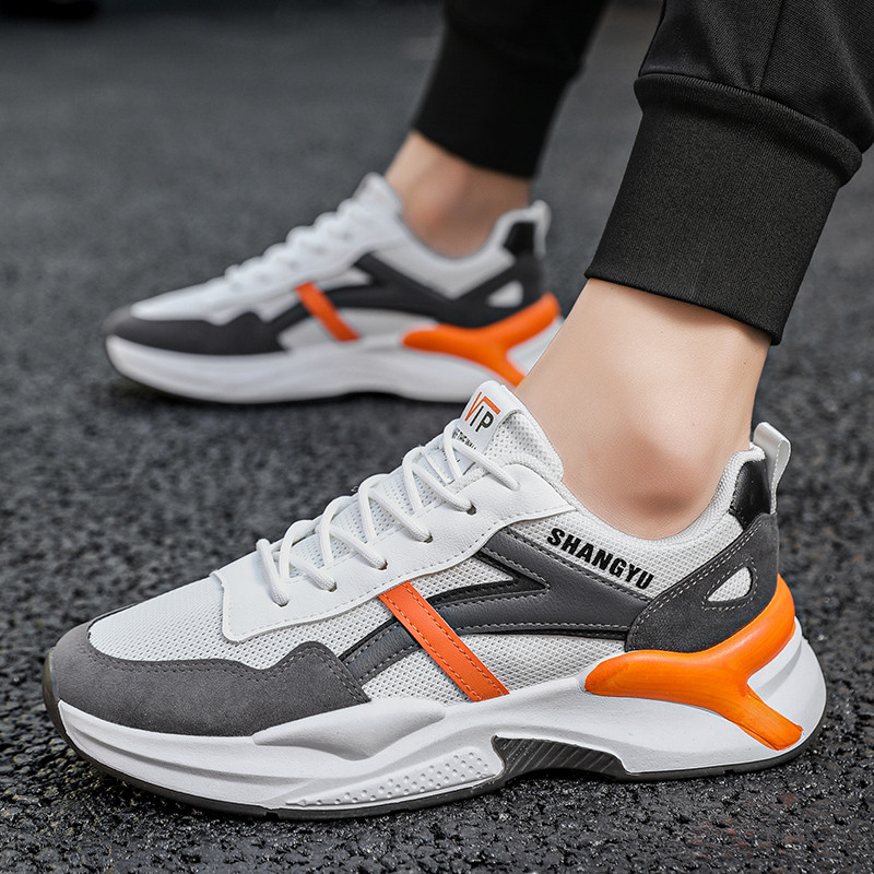 2023. aasta uued kevadised lamedad paeltega meeste spordijalatsid Moodsad libisemiskindlad välitingimustes kasutatavad mugavad Trend-hingavad massiivsed meeste kingad