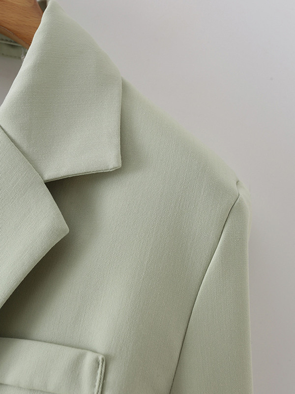 LGRQ 2023 kevad uus mood naiste bleiser, soliidne, pikkade varrukatega helmestega lapiline seljata ülikond jakid naistele Tide 19J847